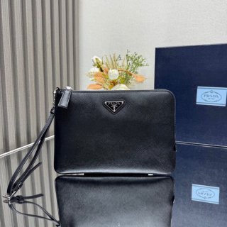 PRADA 2NH024 クラッチバッグ サフィアーノ十字紋 サイズ:24x17cm