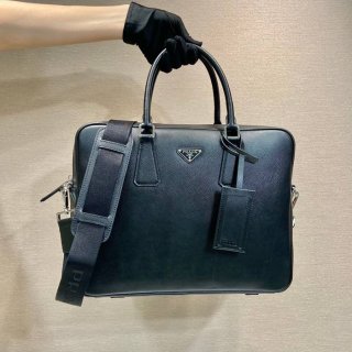 PRADA クラシック0891 ブリーフケース 黒 サイズ:38x29cm PRADA クラシック0891 ブリーフケース 黒 サイズ:38x29cm