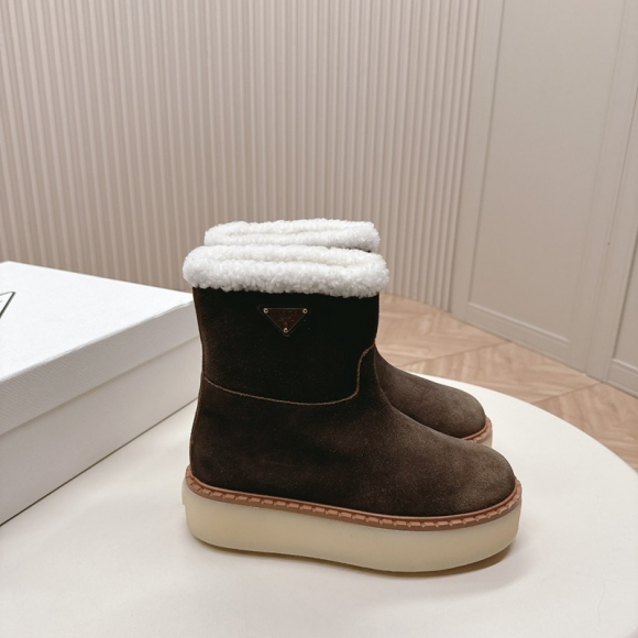 【PRADA】ウールブーツレディース