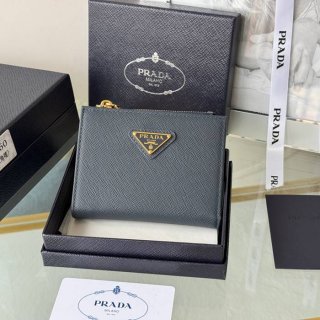PRADA 1ML050 短財布 サフィアーノ十字紋 牛皮 サイズ:10x9cm
