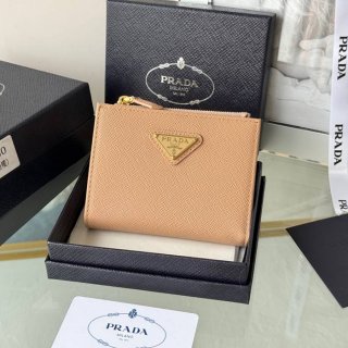 PRADA 1ML050 短財布 サフィアーノ十字紋 牛皮 サイズ:10x9cm
