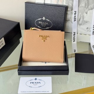 PRADA 1ML050 短財布 サフィアーノ十字紋 牛皮 サイズ:10x9cm