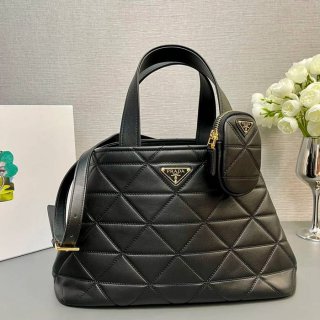 PRADA 1BG545 カーフスキン、ラムレザー プリント ショルダーバッグ、トートバッグ、ハンドバッグ トート 35x22x15cm サイズ:35x22x15cm
