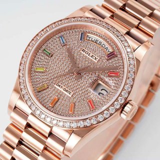 ROLEX M128345RBR デイデイト 36mm レインボー 全面ダイヤ ROLEX M128345RBR デイデイト 36mm レインボー 全面ダイヤ