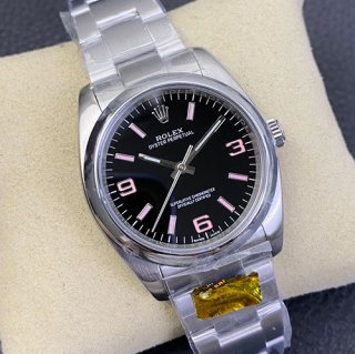 ROLEX 116000 オイスターパーペチュアル ブラック369 ピンクバー 2024超高品質 ROLEX 116000 オイスターパーペチュアル ブラック369 ピンクバー 2024超高品質