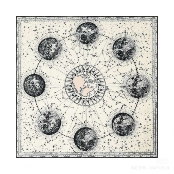 ディオール 星座プリントスカーフ 90x90cm