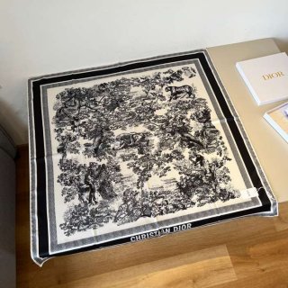 ディオール ジャングル手描きスカーフ 90x90cm