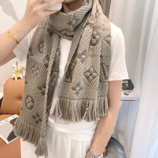 ルイ ヴィトン 秋冬ウールスカーフ。94％ウール6％シルク 175:31