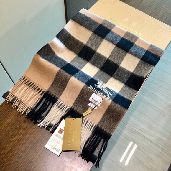 バーバリー クラシックカシミヤチェックスカーフ 36x180