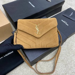 SAINT LAURENT 467072 マット ゴールド、イエロー、マット ハンドバッグ クラシック 20x14cm サイズ:20x14cm