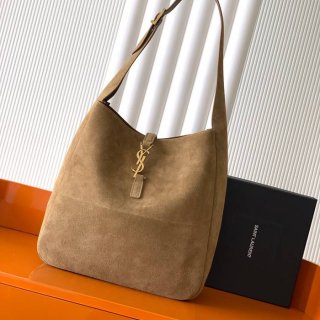 SAINT LAURENT 753837 マット ブラウン、ゴールド、マット 脇下バッグ 大、クラシック 31x30x13cm サイズ:31x30x13cm