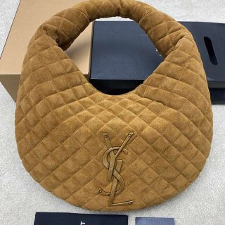 SAINT LAURENT 858160 ラムレザー、マット ブラウン、ゴールド、マット ハンドバッグ イカール 47x35x15cm サイズ:47x35x15cm