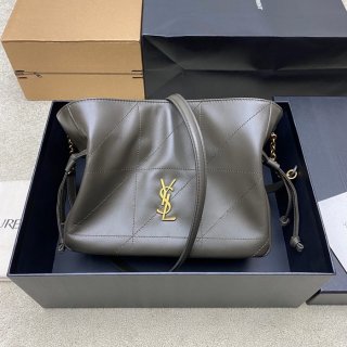 SAINT LAURENT 862712 ラムレザー グリーン、ゴールド トートバッグ ジェイミー 26x18x11cm サイズ:26x18x11cm