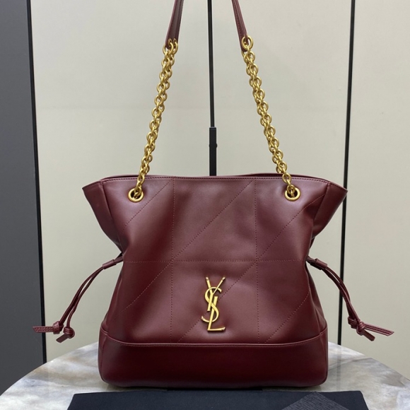 SAINT LAURENT 833948 ラムレザー レッド、ゴールド トートバッグ、脇下バッグ ジェイミー 29x27x11cm サイズ:29x27x11cm SAINT LAURENT 833948 ラムレザー レッド、ゴールド トートバッグ、脇下バッグ ジェイミー 29x27x11cm サイズ:29x27x11cm