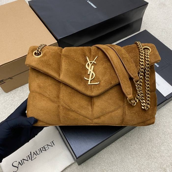 SAINT LAURENT 577476 マット ブラウン、ゴールド、マット 斜め掛けバッグ チェーン、クラシック 29x17x11cm サイズ:29x17x11cm SAINT LAURENT 577476 マット ブラウン、ゴールド、マット 斜め掛けバッグ チェーン、クラシック 29x17x11cm サイズ:29x17x11cm