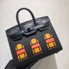 オーダーエルメストリヨンクレマンスバーキン20-25-30CM写真色-金具ブラック2023AMBirkin-0292