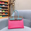 オーダーエルメス手作りBeeswaxthreadバーキン25-30写真色-金具シルバー2023AMBirkin1400-0270