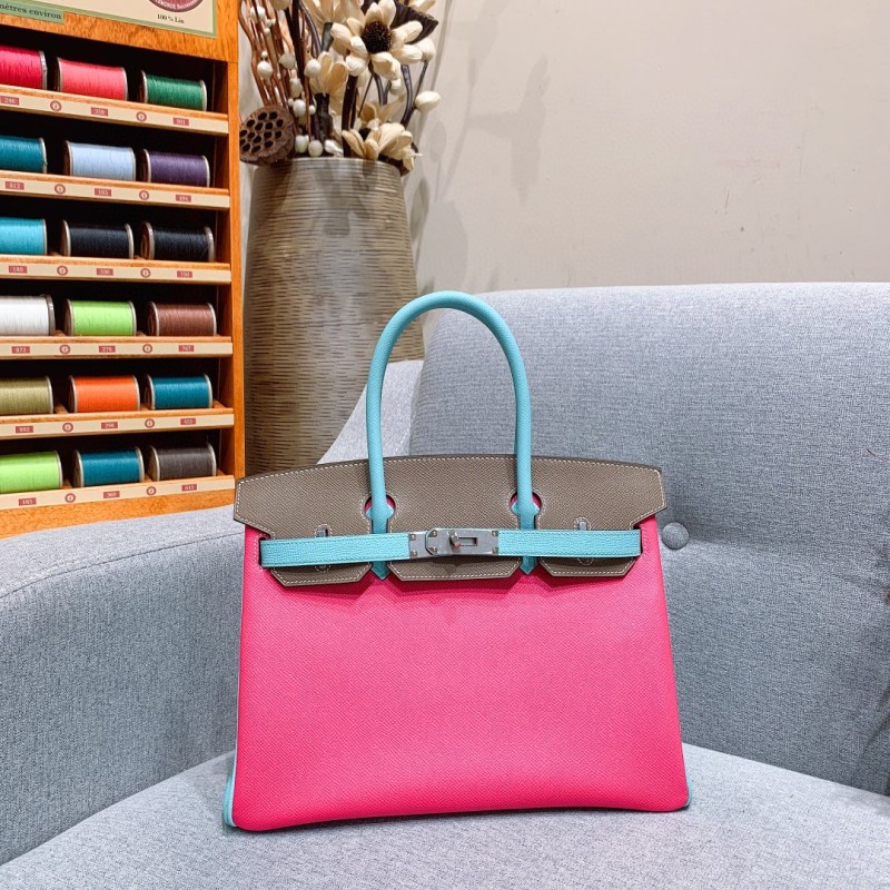 オーダーエルメス手作りBeeswaxthreadバーキン25-30写真色-金具シルバー2023AMBirkin1400-0270