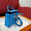 handmadeエルメスminiケリー19全手作り写真色-金具シルバー2023HYKelly-0298