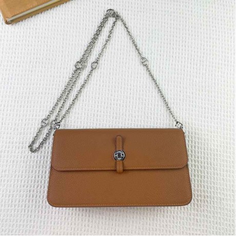 【安心保証】エルメスチェーンショルダーバッグシルバー金具2305YXJJ120-388-1-1