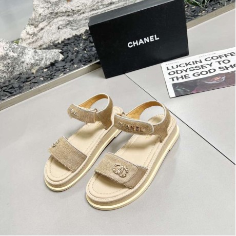 2025SS新品激安シャネルぺたんこサンダル女着夏2506DSJ280-CH01046