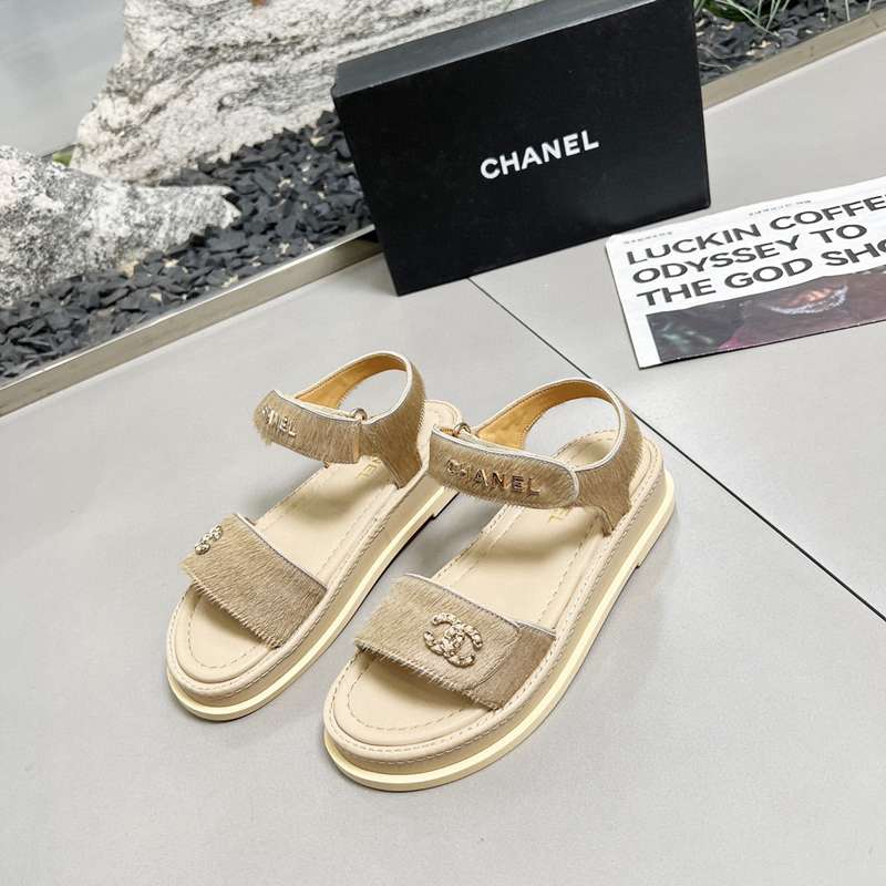 2025SS新品激安シャネルぺたんこサンダル女着夏2506DSJ280-CH01046