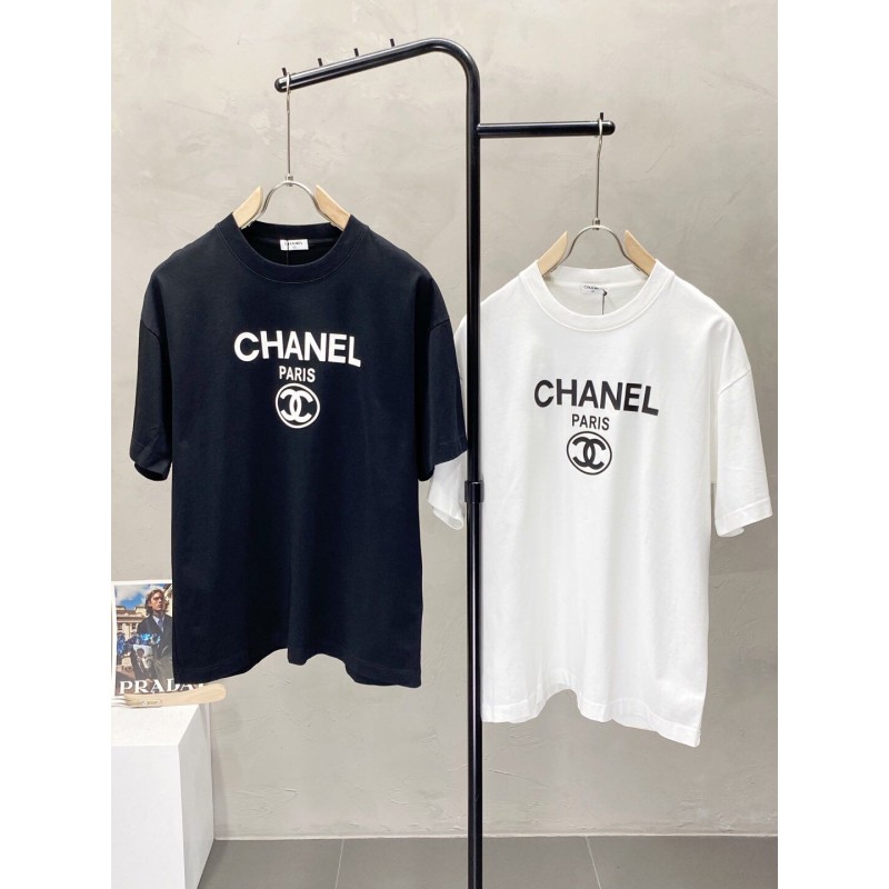 【ココビーチ着心地抜群】シャネル男女兼着半袖Tシャツ2505MPJ130-CH001