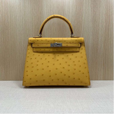 新品激安エルメスHERMESケリー25オーストリッチ2107AmyJ-HE253