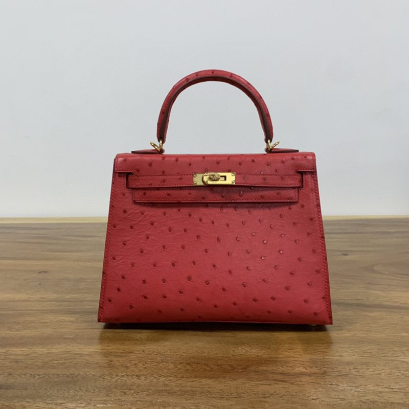 新品激安エルメスHERMESケリー25オーストリッチ2107AmyJ-HE254