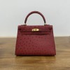 新品激安エルメスHERMESケリー25オーストリッチ2107AmyJ-HE256