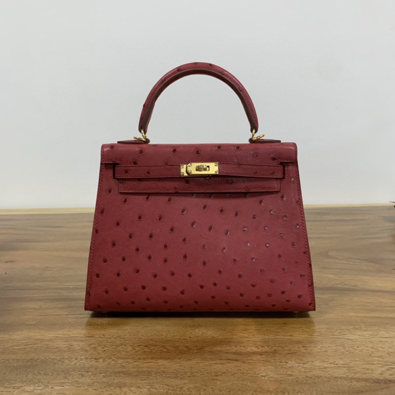 新品激安エルメスHERMESケリー25オーストリッチ2107AmyJ-HE256