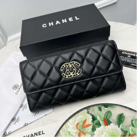 海外人気商品シャネルWホック二つ折り財布-長財布2209SJJ-6001-2