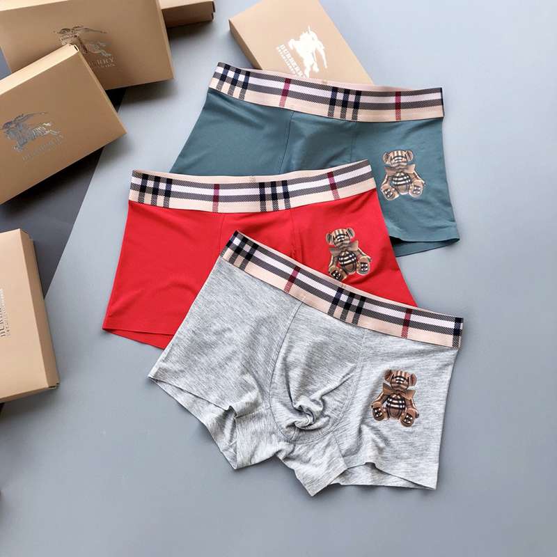 男性必見のパンツバーバリー25SS下着パンツ3枚2506BKJ60-BU-N024