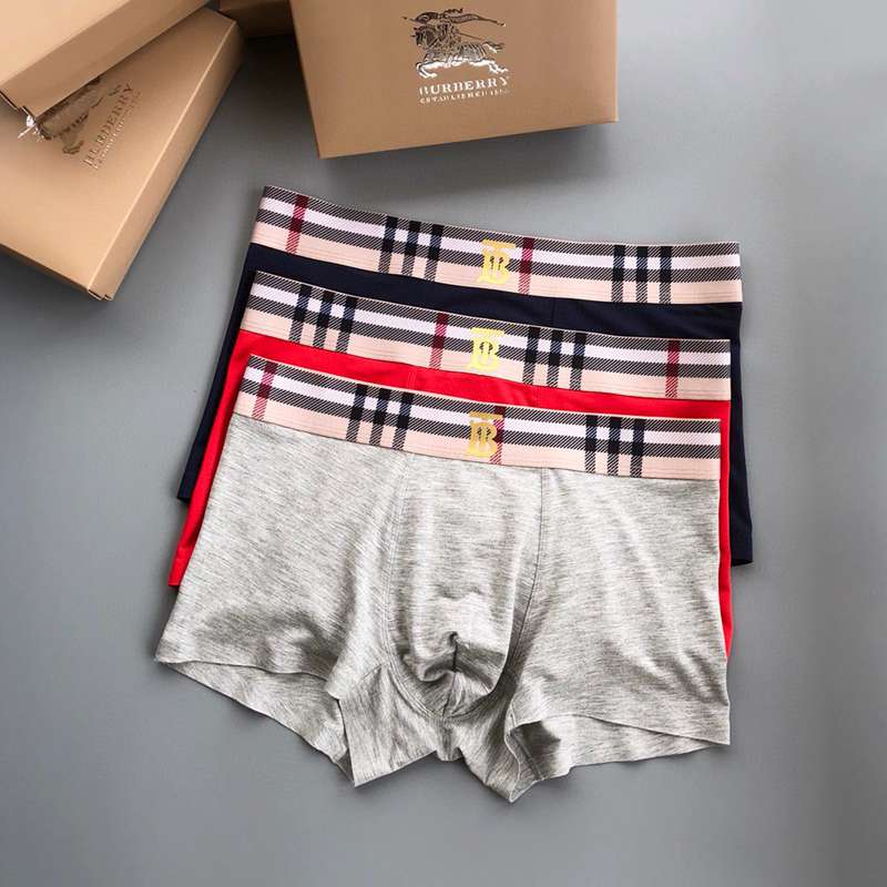 男性必見のパンツバーバリー25SS下着パンツ3枚2506BKJ60-BU-N026