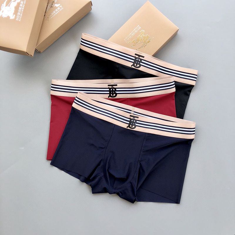 男性必見のパンツバーバリー25SS下着パンツ3枚2506BKJ60-BU-N029