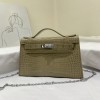 エルメスHERMESケリー22cmクロコ型押レザーDZ2001P280-KELLY-A56