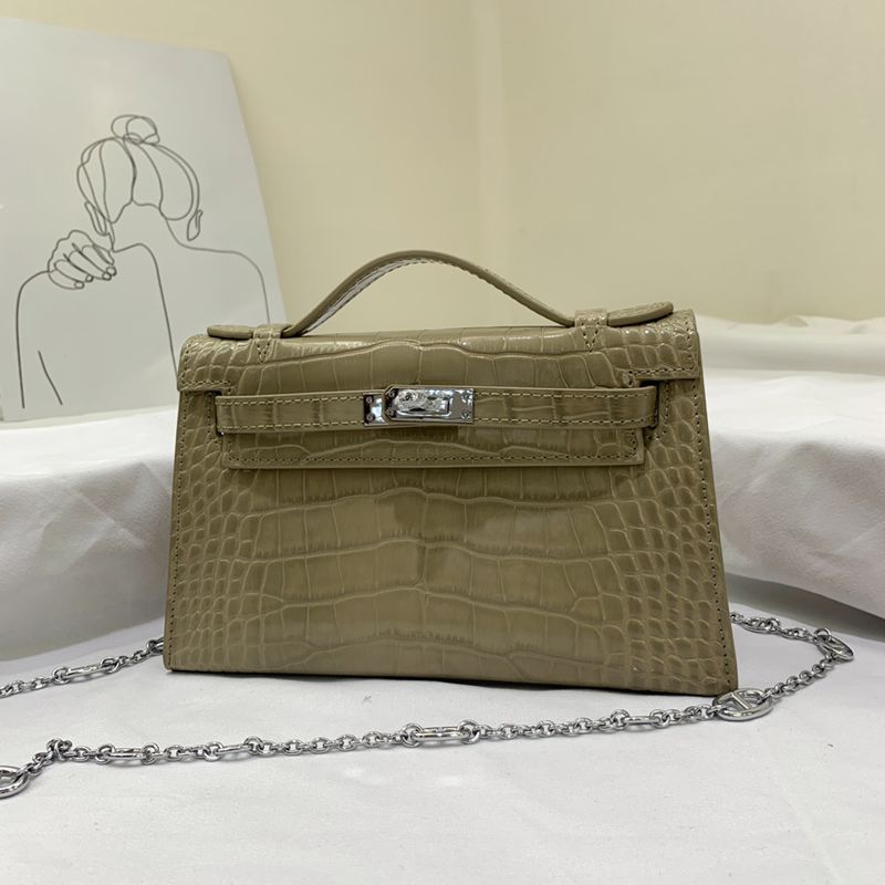 エルメスHERMESケリー22cmクロコ型押レザーDZ2001P280-KELLY-A56