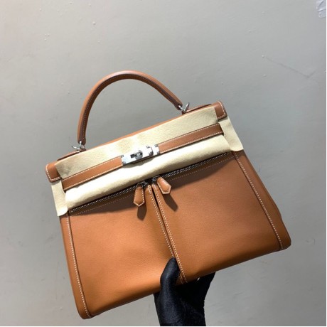 エルメス手作りエルメスLAKISケリーラキ32内縫いSWIFTTD2001P-KELLY-HE12