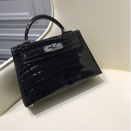 スーパーコピーHERMESエルメスN級品手作りハンドバッグケリー19外縫いクロコダイルTD2001P5800-KELLY-08