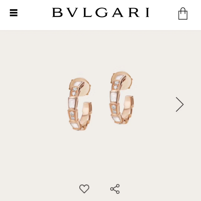 BVLGARI（ブルガリ）最新作ピアスイアリングYX-19P115-BV193