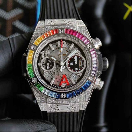 superウブロ腕時計45.5mm7750ムーブメント搭載多機能A88-2023P-HU441