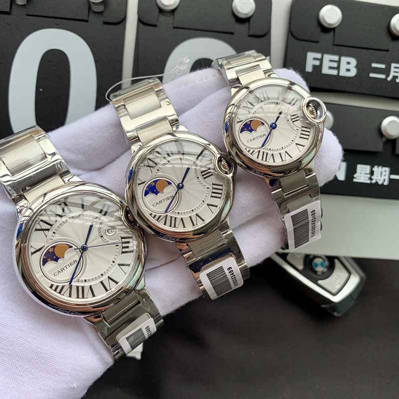 カルティエCartier時計男女兼用33-36-42mmバロンブルーCa-TSH350-004