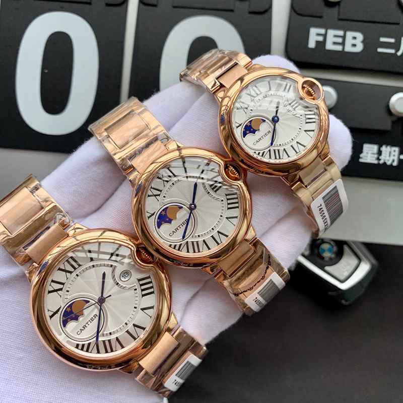 カルティエCartier男女兼用時計33-36-42mmバロンブルーCa-TSH350-005