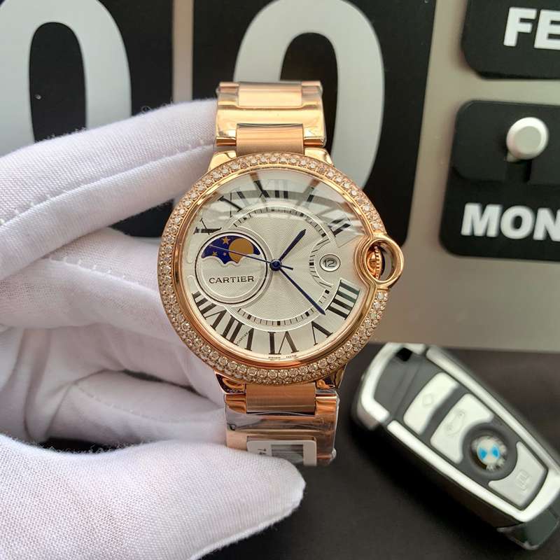 カルティエCartier男女兼用時計33-36-42mmバロンブルーCa-TSH350-006