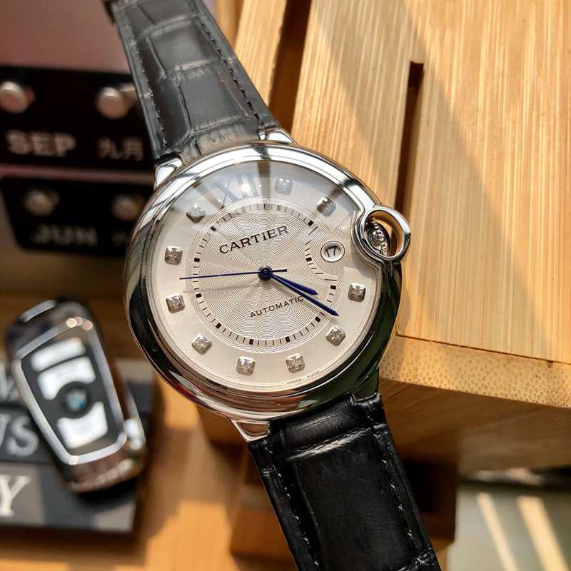カルティエCartierレディース腕時計33mmバロンブルーCa-TSH370-011