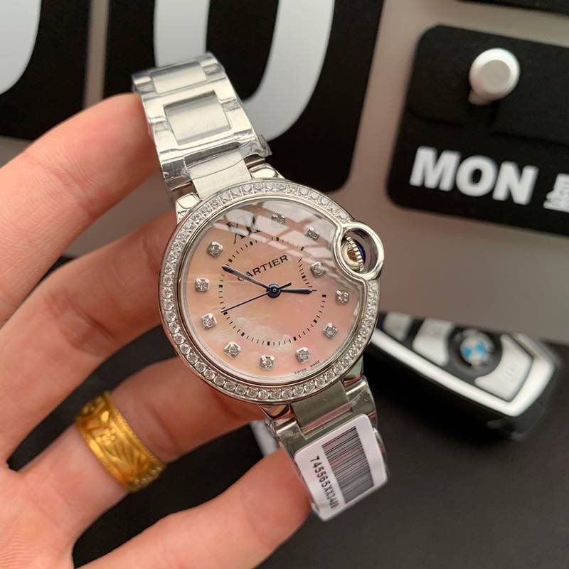 カルティエCartier時計クォーツレディースバロンブルーCa-TSH390-064