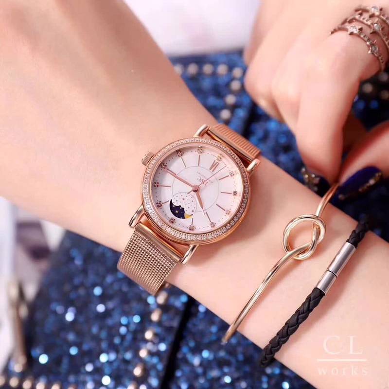IWCレディース時計クォーツ(日本製）34mm日月星系列IWC-WD350-059　