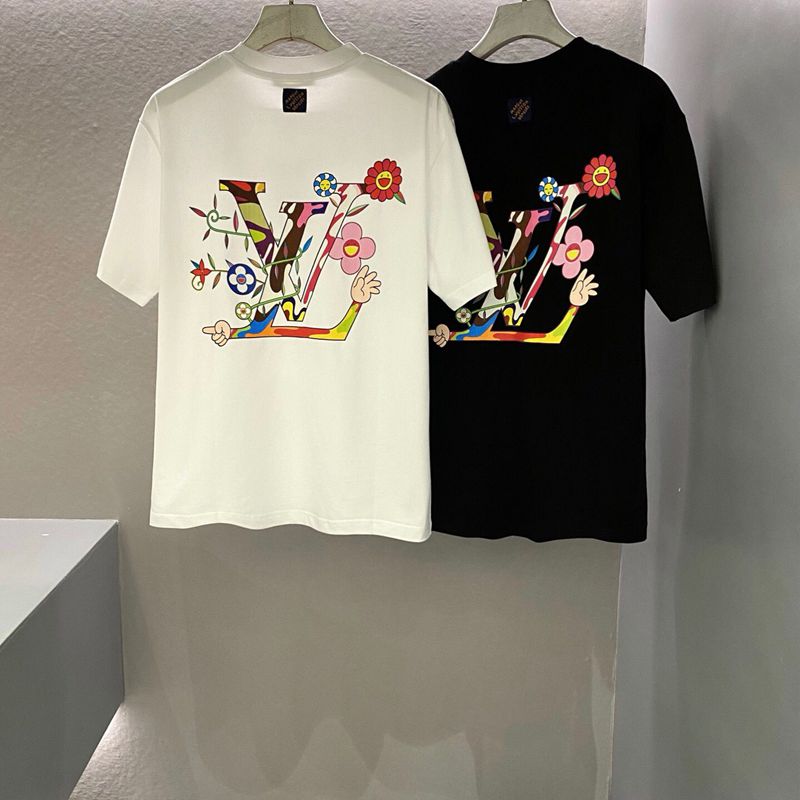 ルイヴィトン×村上隆コラボLV×TM半袖Tシャツ2503SJJ160-Lu132