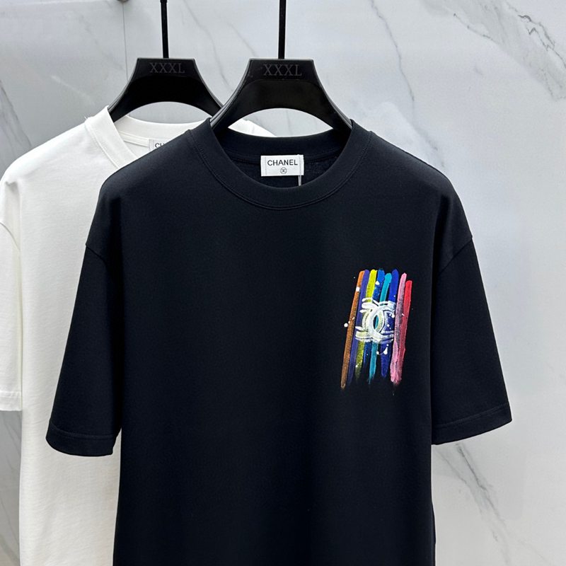 25SS服シャネル半袖Tシャツトップス恋人着2503SJJ185-CH024