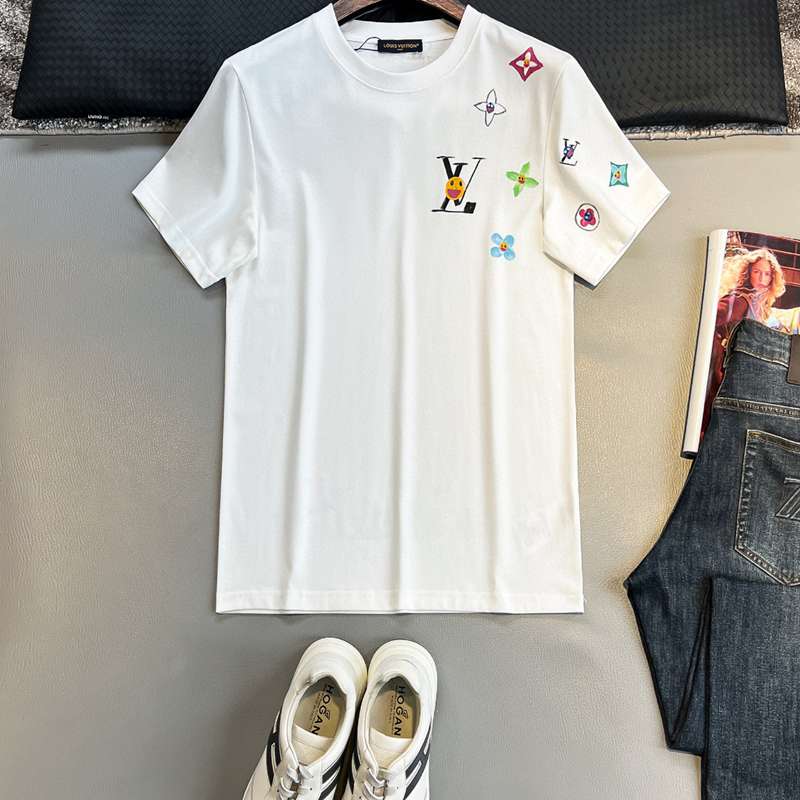 新品激安ルイヴィトン半袖Tシャツトップス夏服男着2506AAJ130-LU026